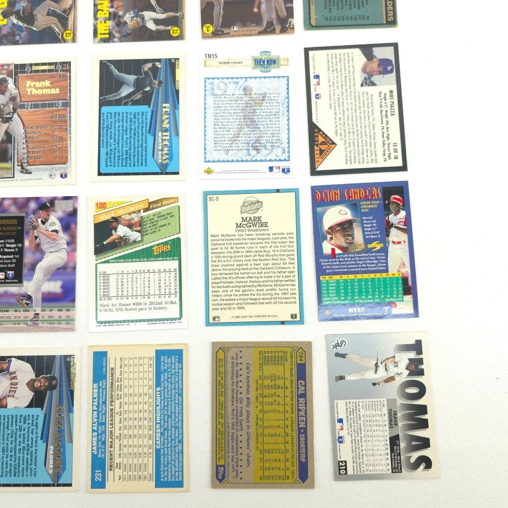 25 Card Baseball Star Lot Several Year Span All Pictured Yount Rose Thomas Ryan